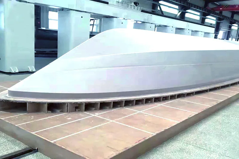 marine boat building by 5 axis cnc router machine