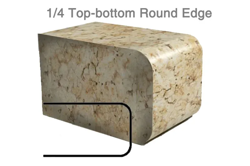 1 4 Top Bottom Round Edge New